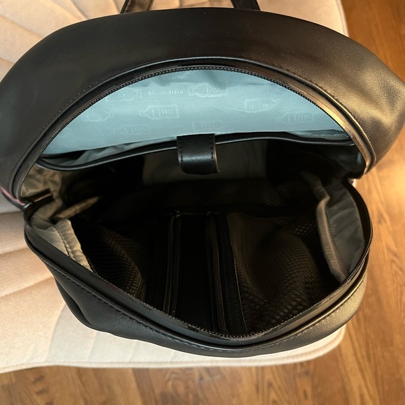 Pixie Mood Black Leather Backpack - Picture 3 of 4